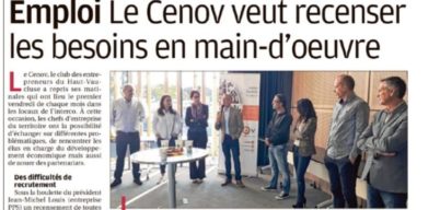 Emploi – Le CENOV veut recenser les besoins en main-d’oeuvre