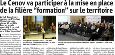 Le CENOV va participer à la mise en place de la filière « formation » sur le territoire