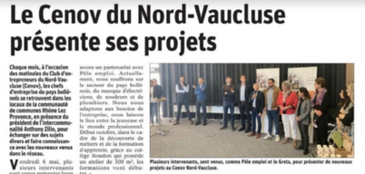 Le CENOV du Nord-Vaucluse présente ses projets