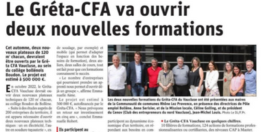 Le GRETA-CFA va ouvrir deux nouvelles formations