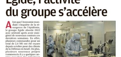 Égide, l’activité du groupe s’accélère