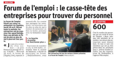 Forum de l’emploi : le casse-tête des entreprises pour touver du personnel