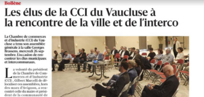 Les élus de la CCI de Vaucluse à la rencontre de la ville et de l’interco