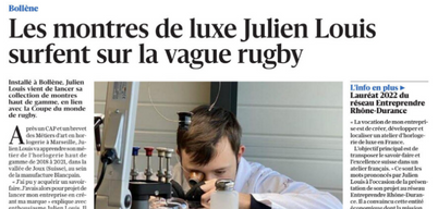 Les montres de luxe Julien LOUIS surfent sur la vague rugby