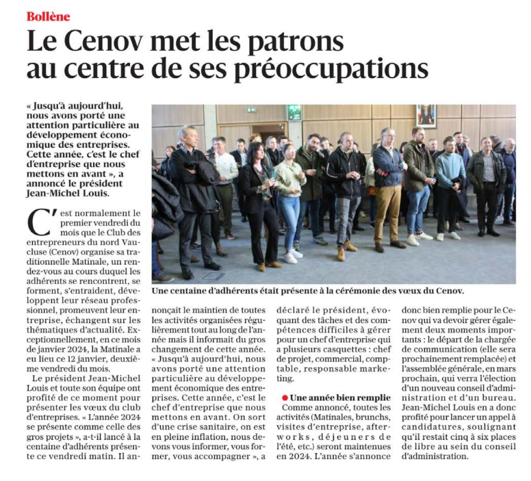 article de presse matinale du 12.01.2024